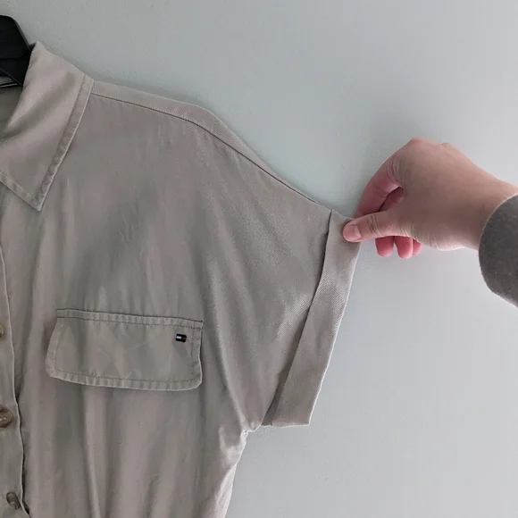 Tommy Hilfiger | Beige Short Sleeve Mini Dress - Picture 6 of 8